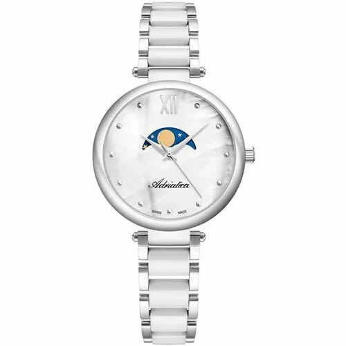 Наручные часы Adriatica A3705.C18FQM, серый, белый