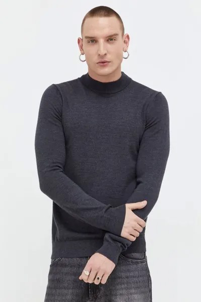Шерстяной свитер Hugo, серый