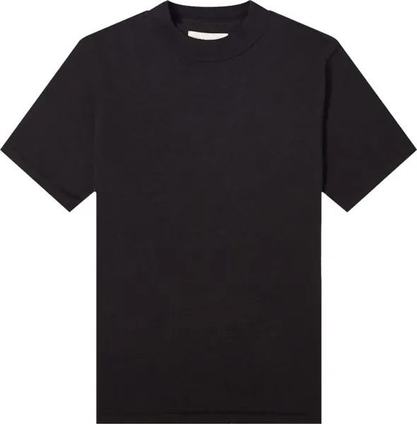 Футболка Les Tien Mock Neck Tee 'Jet Black', черный