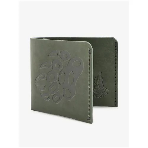 Бумажник Великоросс, фактура матовая, зеленый