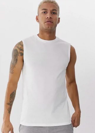 Белая майка из органического хлопка ASOS DESIGN-Белый