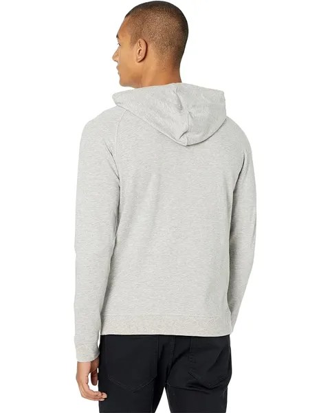 Худи Vince Twill Popover Hoodie, цвет Heather Grey/Heather White