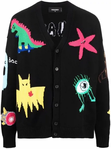 Dsquared2 кардиган вязки интарсия