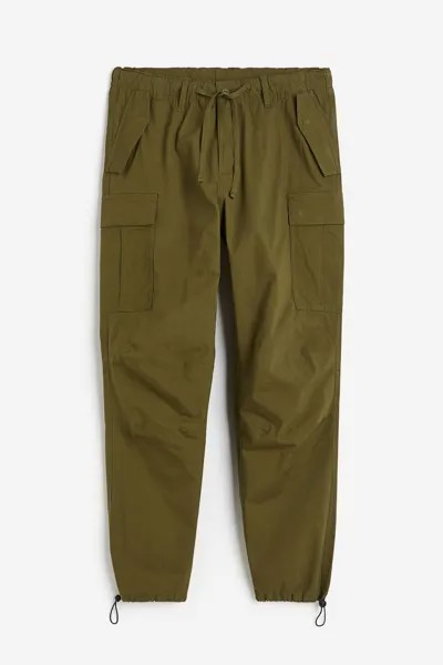 Брюки H&M Regular Fit Ripstop Cargo, хаки