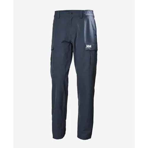 Брюки Helly Hansen летние, спортивные, свободный силуэт, размер 32, синий