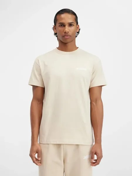 Футболка с логотипом Жакмюс Jacquemus, светло-бежевый
