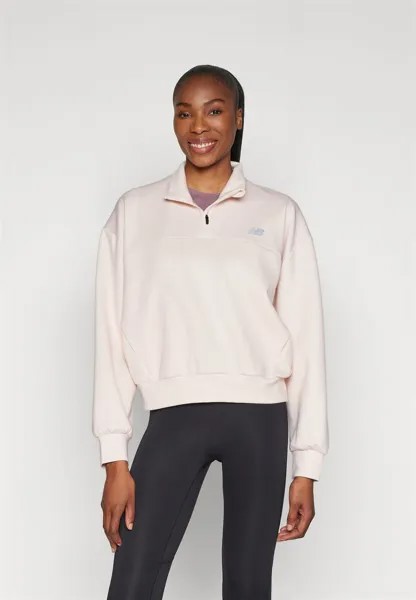 Толстовка TRIPLE KNIT SPACER PULLOVER New Balance, цвет quartz pink heather (674)