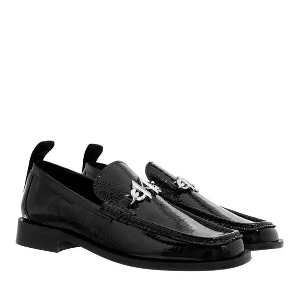 Лоферы mokassino ii kl chain loafer black textured Karl Lagerfeld, черный