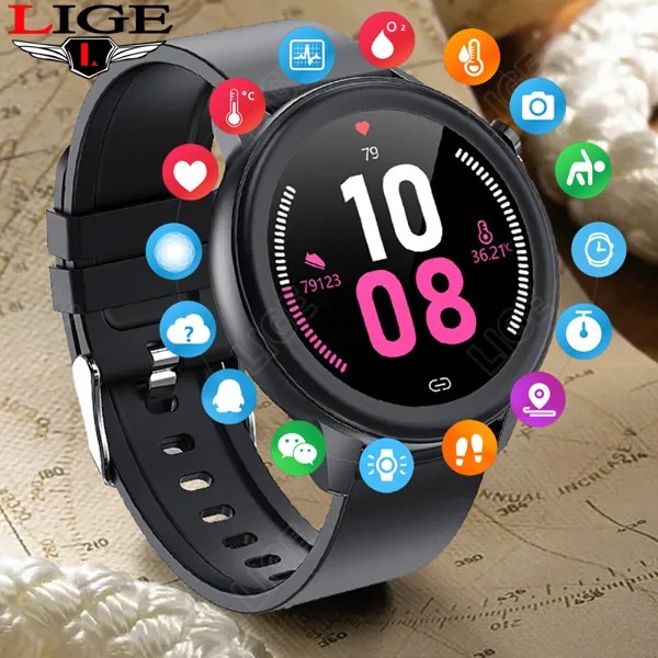 Новинка 2022 года! Смарт-часы ZUIDID LIGE с ЭКГ, женские водонепроницаемые IP68 Смарт-часы PPG, мужские спортивные наручные часы для фитнеса Xiaomi