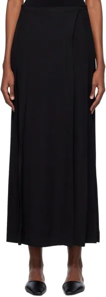 Черная длинная юбка со складками Toteme