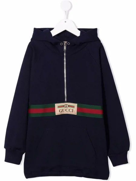 Gucci Kids худи с нашивкой-логотипом