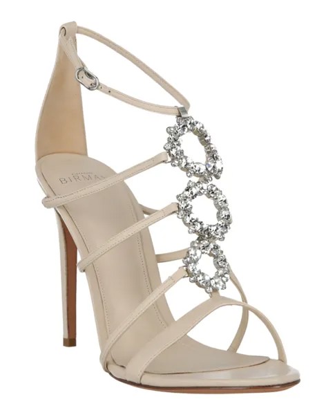 Босоножки Alice Crystal на каблуке 100 Alexandre Birman, белый