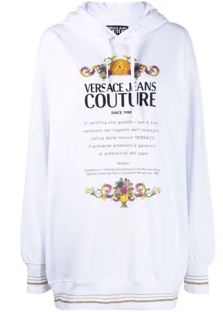 Versace Jeans Couture платье-худи с кулиской и логотипом