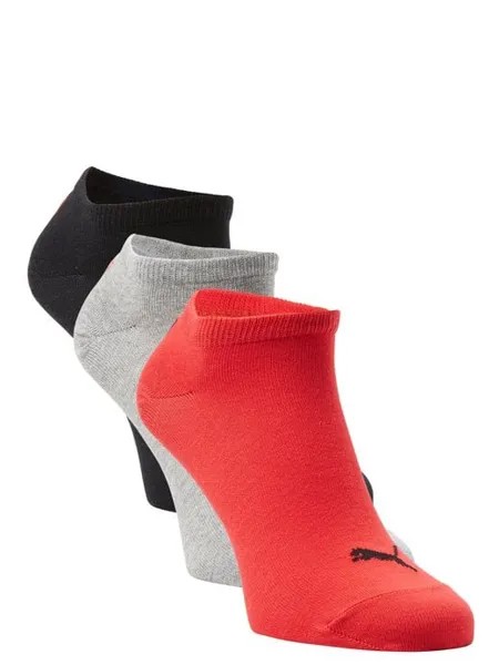 Носки-Кроссовки в упаковке 3 шт. Puma, красный