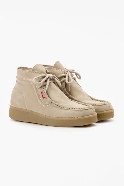 Кожаные ботинки RVN с красной вкладкой Levi's, бежевый