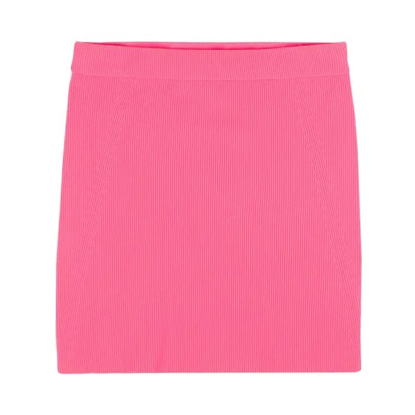 Мини-юбка Helmut Lang в рубчик, цвет Розовый