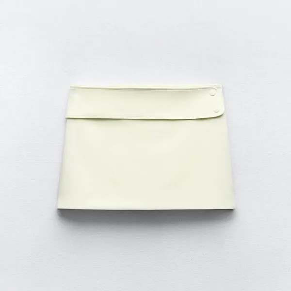Юбка-мини Zara With Belt, светло-желтый