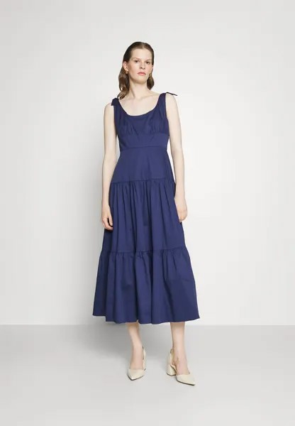 Платье макси POPLIN TIERED MAXI DRESS kate spade new york, цвет french navy
