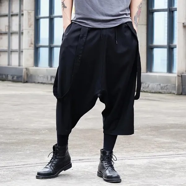 Мужские подтяжки Весна-Осень новинка Японские Хип-хоп обтягивающие брюки повседневные брюки большого размера девять точек