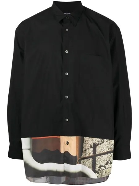 Comme des Garçons Homme рубашка с абстрактным узором, черный
