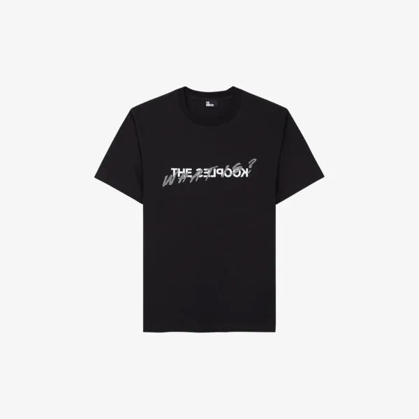 Футболка из хлопкового джерси с графическим принтом и стразами The Kooples, цвет bla01