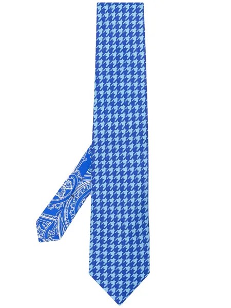 ETRO галстук с узором в елочку