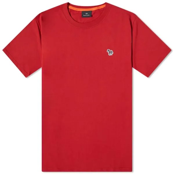 Футболка с логотипом Paul Smith и зеброй, красный