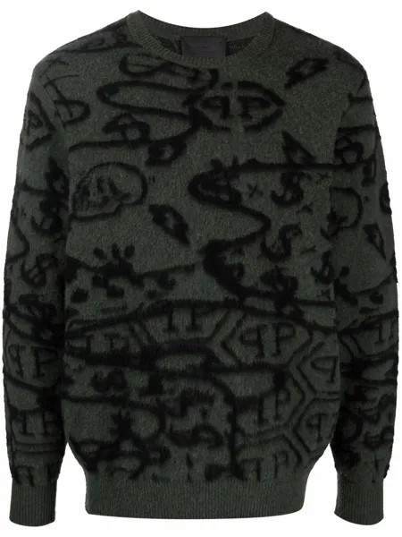 Philipp Plein жаккардовый пуловер