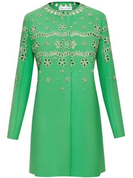 Oscar de la Renta куртка с кристаллами, зеленый
