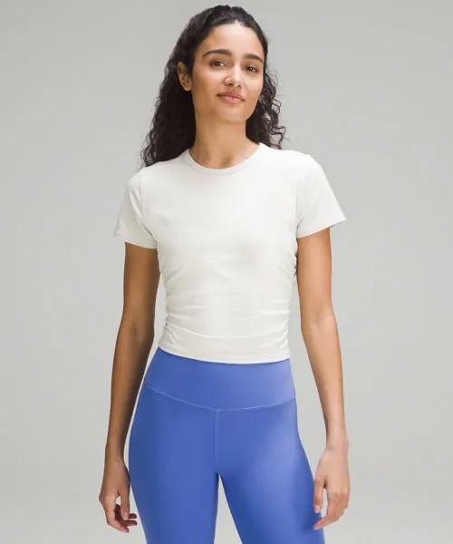 Футболка All It Takes Nulu в рубчик Lululemon, белый