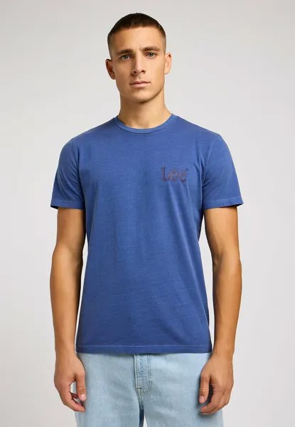 Футболка с принтом MEDIUM WOBBLY TEE Lee, цвет surf blue