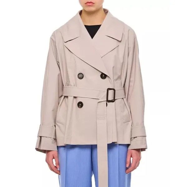 Пальто jtrench short coat Max Mara, бежевый