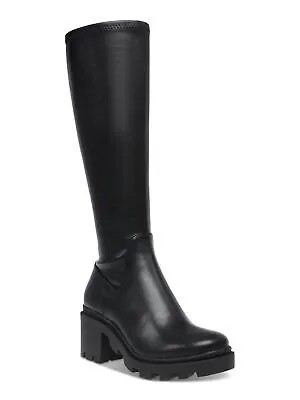 STEVE MADDEN Женские черные сапоги Aberdeen с круглым носком на блочном каблуке 8,5 м