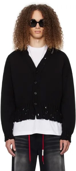 Черный растрепанный кардиган Marni, цвет Black