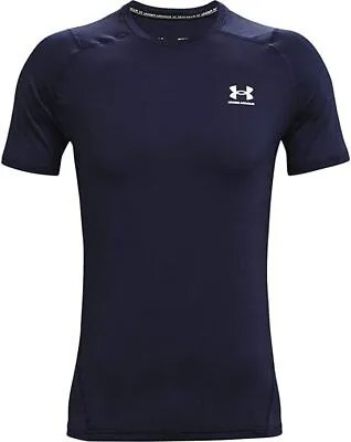 Мужская футболка HeatGear Under Armour, темно-синяя (410), маленькая