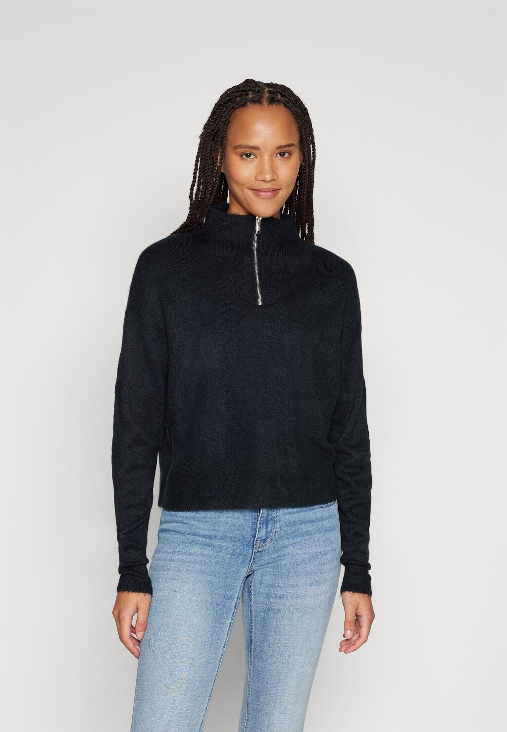 Свитшот Vero Moda VMELLYLEFILE HIGHNECK, черный