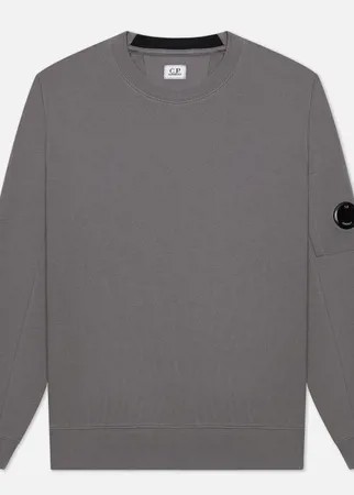 Мужская толстовка C.P. Company Diagonal Raised Fleece Crew Neck Lens, цвет серый, размер S