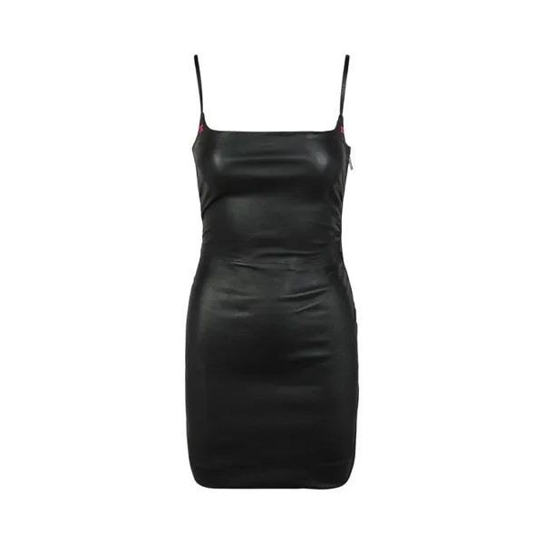 Платье Off-White Stretch Leather Mini Dress, черный