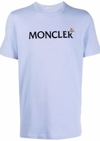 Moncler футболка с нашивкой-логотипом