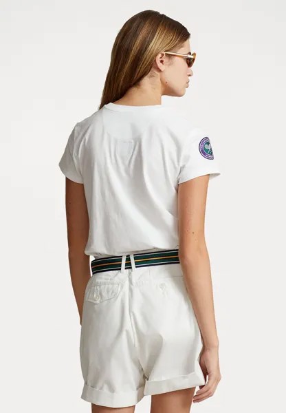Футболка с принтом WIMBLEDON POLO BEAR TEE Ralph Lauren, белый