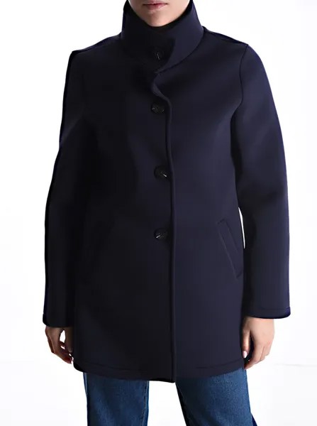 Пальто Rollneck без подкладки на пуговицах с карманами, цвет Prussian blue