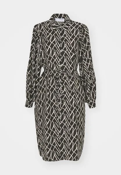 Платье-рубашка SLFPEPPI TONIA SHORTSHIRT DRESS Selected Femme, черный