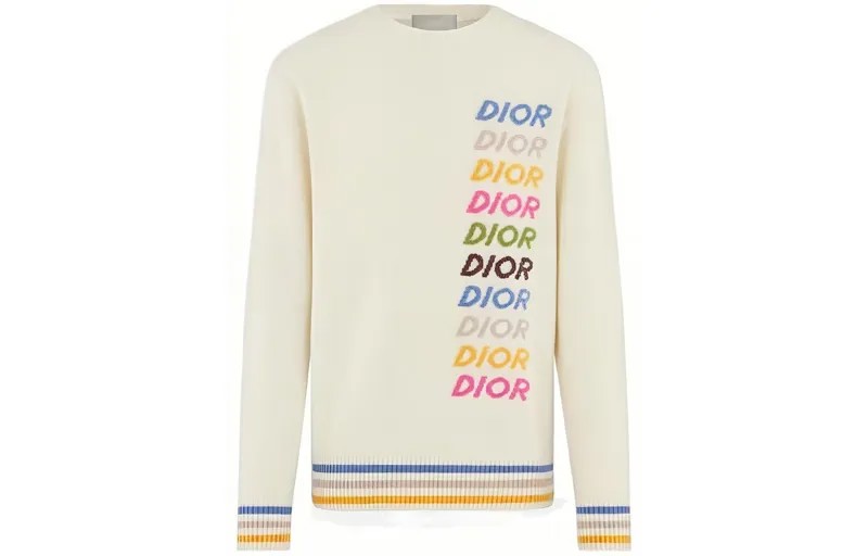 Свитер мужской Off White Dior, кремовый