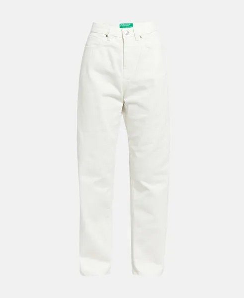Прямые джинсы United Colors of Benetton, белый
