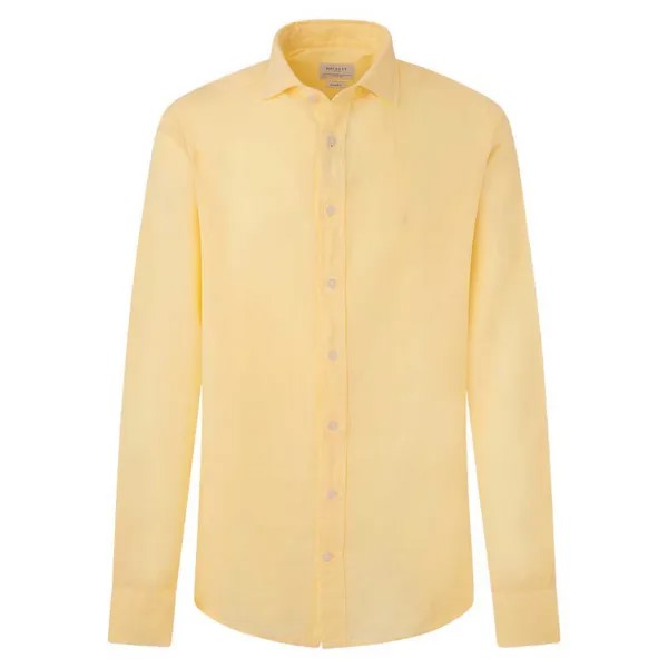 Рубашка с длинным рукавом Hackett Garment Dye Linen, желтый
