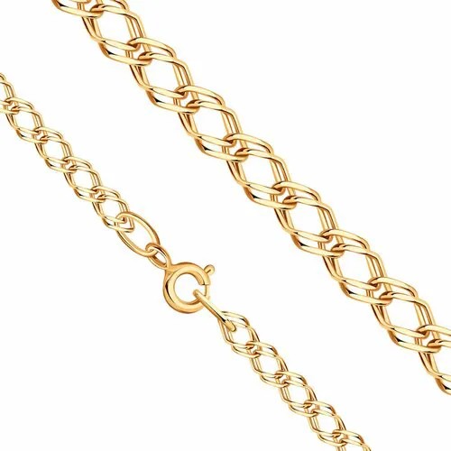 Цепь Diamant online, красное золото, 585 проба, длина 40 см, средний вес 2.21 г, , golden