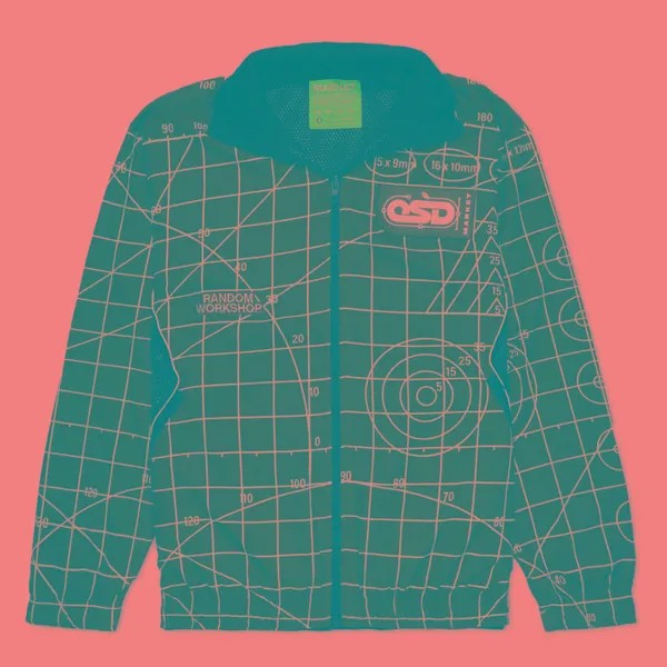 Мужская куртка ветровка MARKET Open Reversible Source Design Track зелёный, Размер S