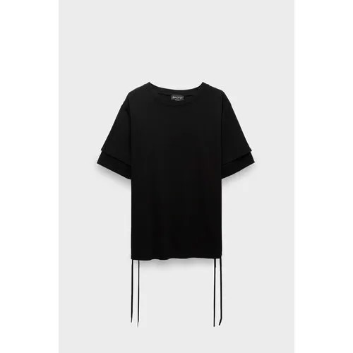 Футболка Andrea Ya'aqov shirt + laces military grey, размер 48, черный