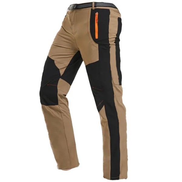 Мужские микроэластичные дышащие быстросохнущие брюки с цветными блоками повседневные спортивные штаны