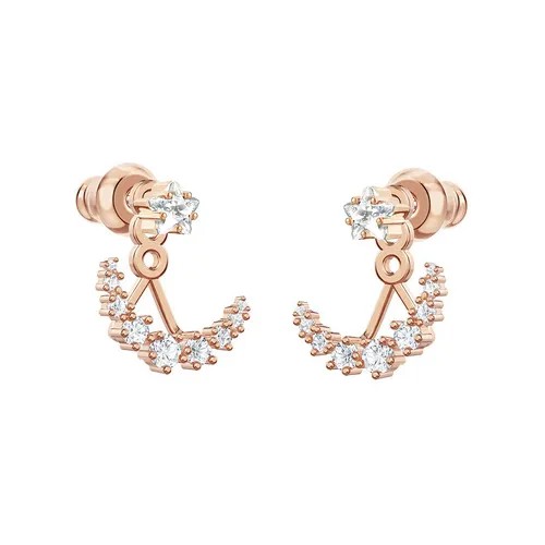 Серьги с подвесками SWAROVSKI, кристаллы Swarovski, золотой, белый